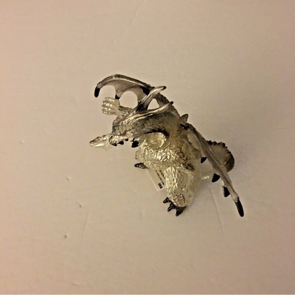 Papo Dragon of Brightness Toy Figure Silver Tone NWT - Picture 5 of 8